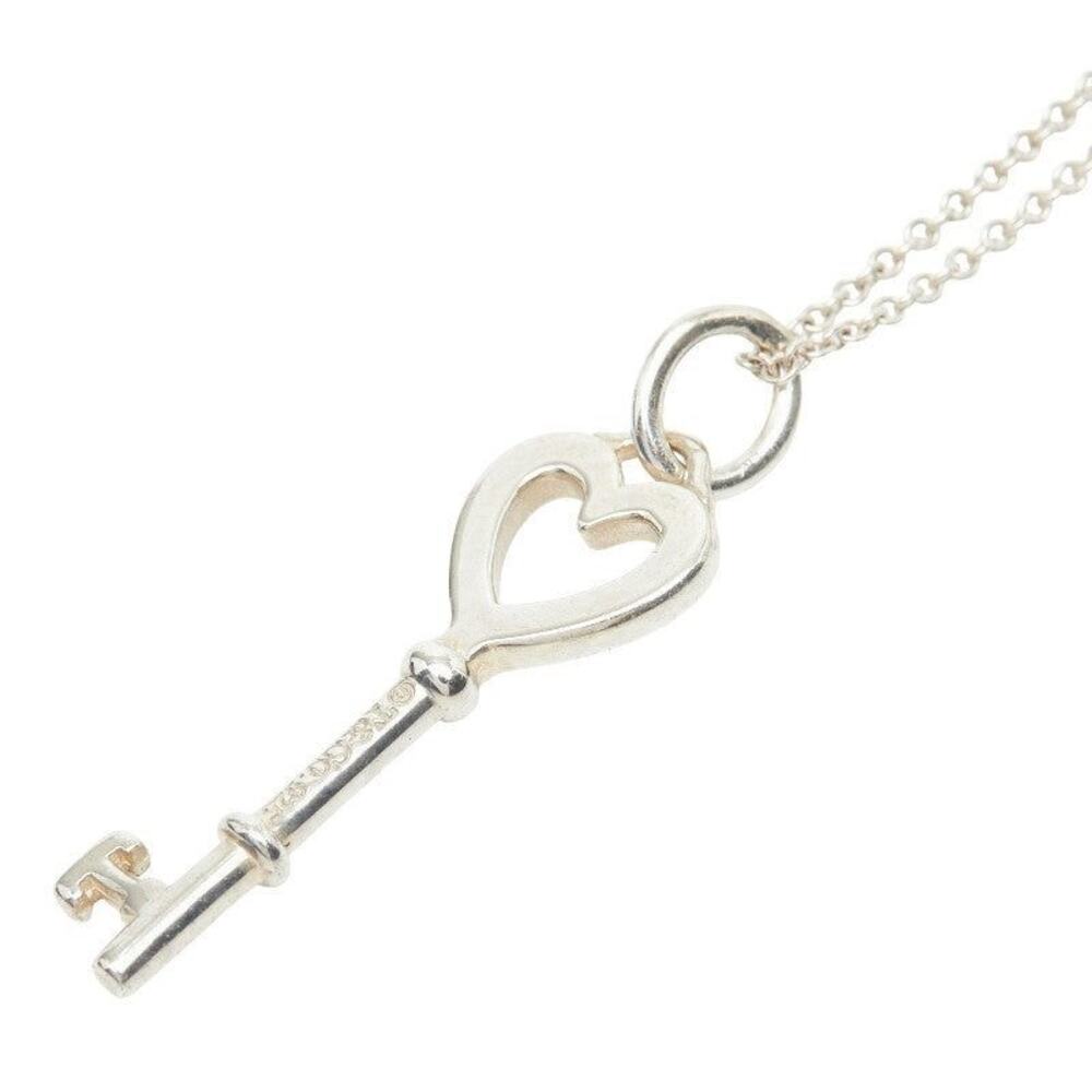 Tiffany & Co. Heart Key Chain Pendant Sterling Silver 925 Necklace